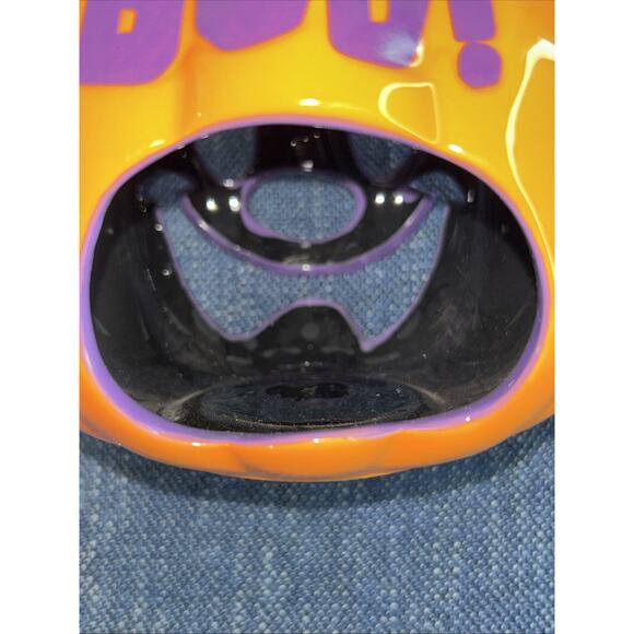 DISNEY Mickey Mouse Halloween Pumpkin Votive Candle Holder BOO MISSING TOP - Picture 8 of 10